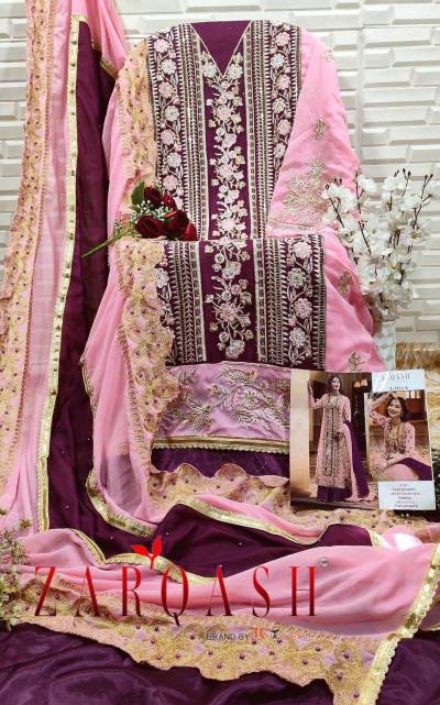 ZARQASH Z3034-B DESIGNER PAKISTANI SALWAR SUTI WHOLESALER IN SUART
